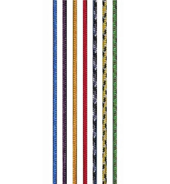Cordoncini intrecciati sottili colorati per shorts e costumi da bagno in blu, giallo e rosso