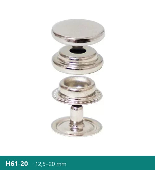 Capsă 61 cu capac mare tip monedă – sistem 61, Polkom H61-20 · 12,5–20 mm