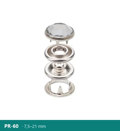 Capsă cu capac de cristal – tip cu dinți, Polkom PR-60 · 7,5–21 mm