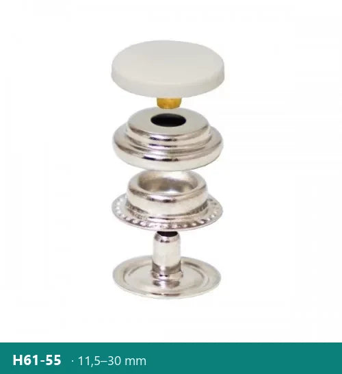 Capsă Mini 61 cu capac din plastic – sistem 61, Polkom H61-55 · 11,5–30 mm