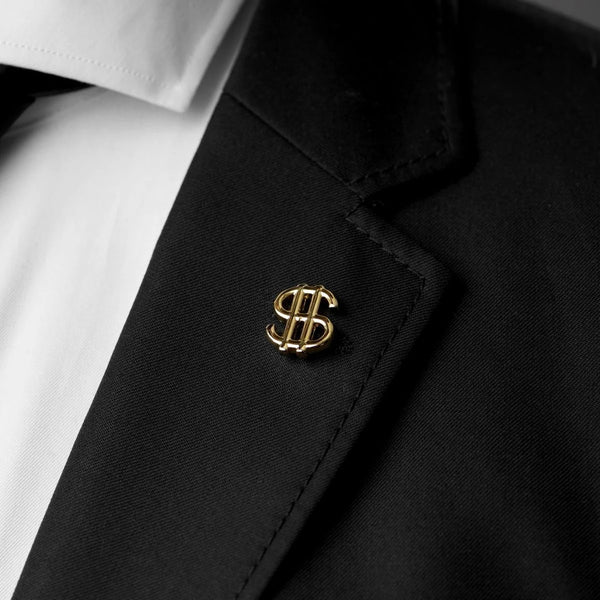 Метална значка за ревер знак за долар – злато